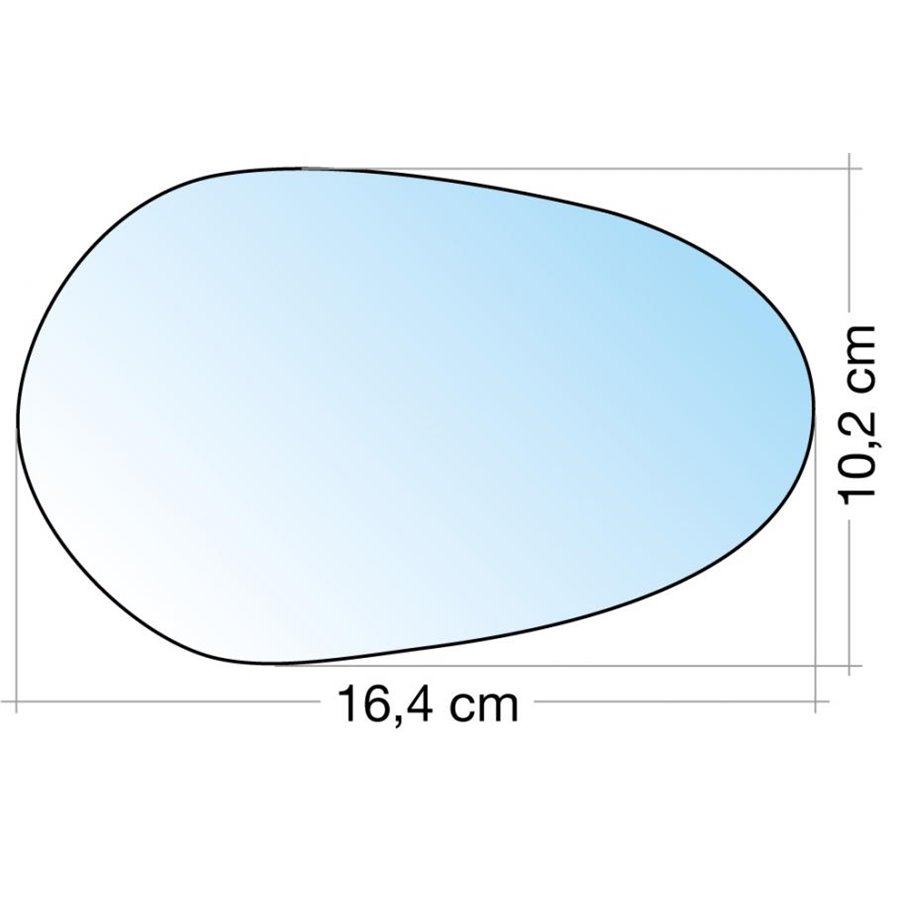 SPECCHIO C/PIASTRA SX-DX CROM. ASF. TERM. LANCIA YPSILON 0309