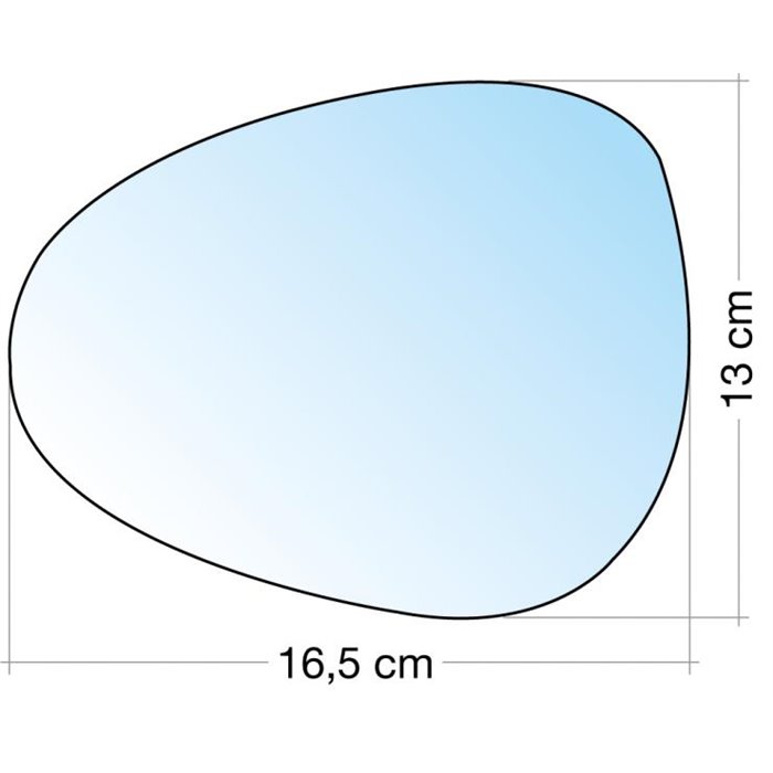 SPECCHIO C/PIASTRA SX CROM. CURVO TERM. LANCIA YPSILON/YPSILON UNYCA 1013