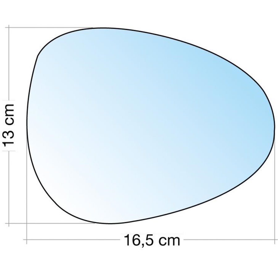 SPECCHIO C/PIASTRA DX CROM. CURVO LANCIA YPSILON/YPSILON UNYCA 1013