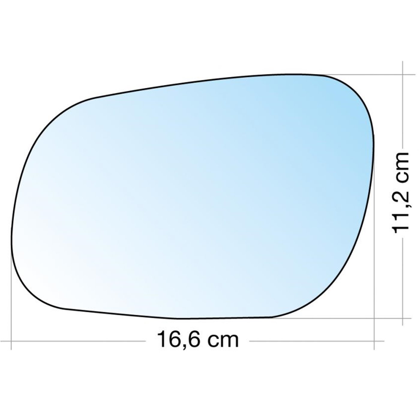 SPECCHIO C/PIASTRA SX CROM. ASF. MAZDA 2  0307, 3  0309, 6  0208