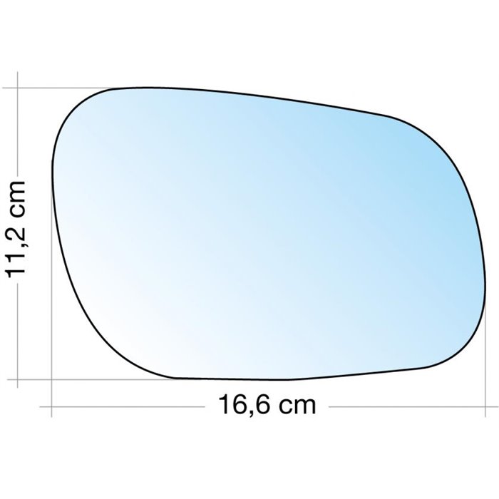 SPECCHIO C/PIASTRA DX CROM. ASF. MAZDA 2  0307, 3  0309, 6  0208