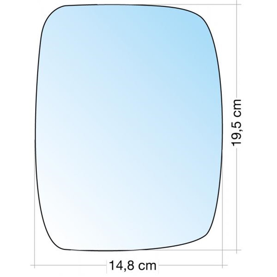 SPECCHIO C/PIASTRA SX-DX CROM. CURVO MERCEDES VITO 9603