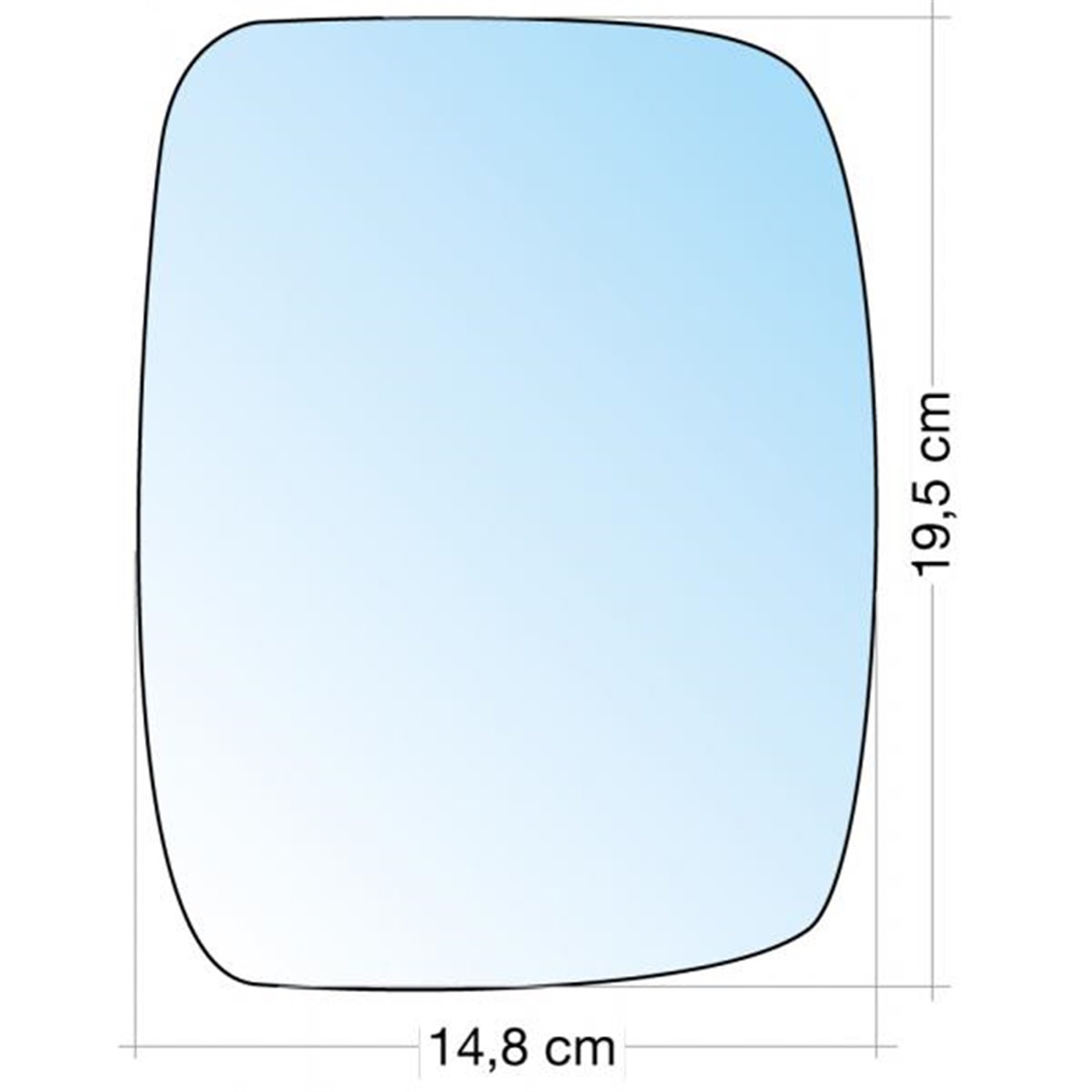 SPECCHIO C/PIASTRA SX-DX CROM. CURVO TERM. MERCEDES VITO 9603