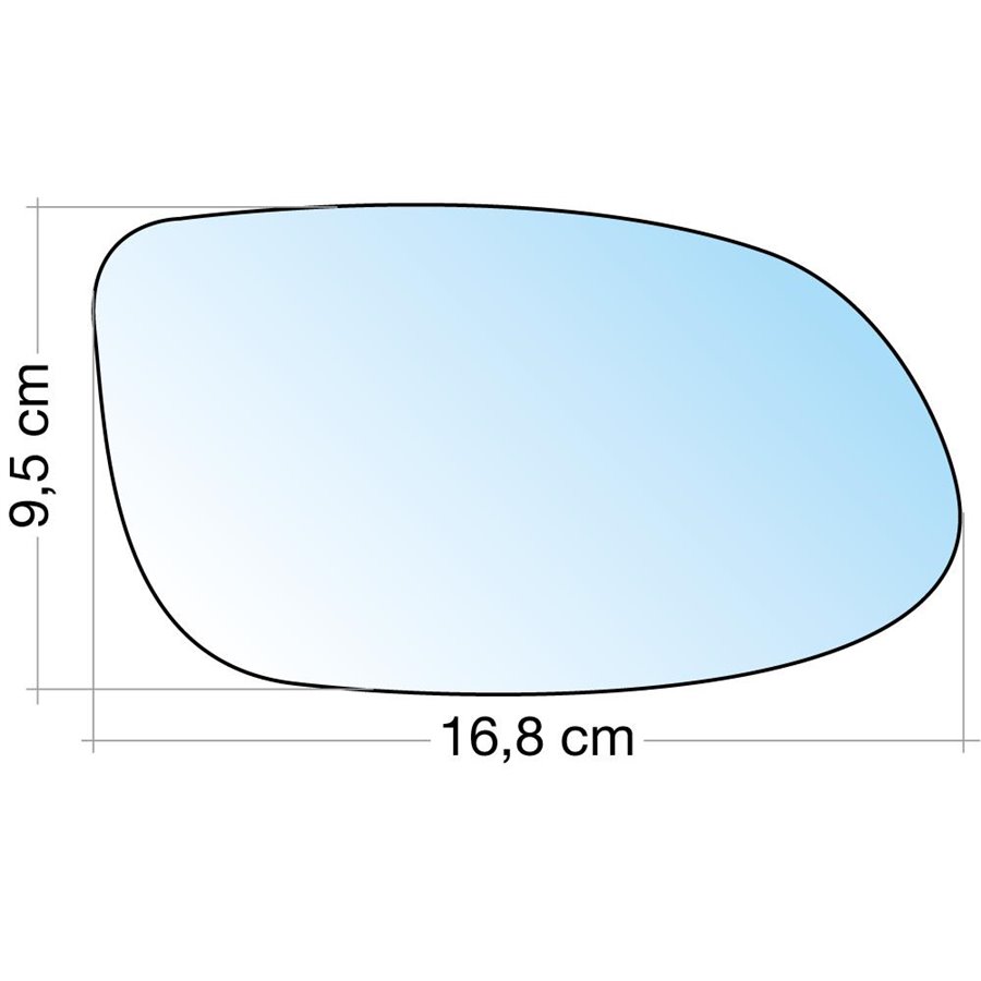 SPECCHIO C/PIASTRA DX CROM. ASF. TERM. MERCEDES CLASSE A 9704, CLK 9701, SLK 9704