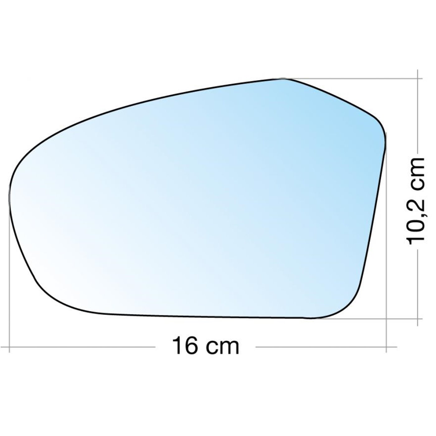 SPECCHIO C/PIASTRA SX CROM. ASF. MERCEDES CLASSE A 0409, B  0509