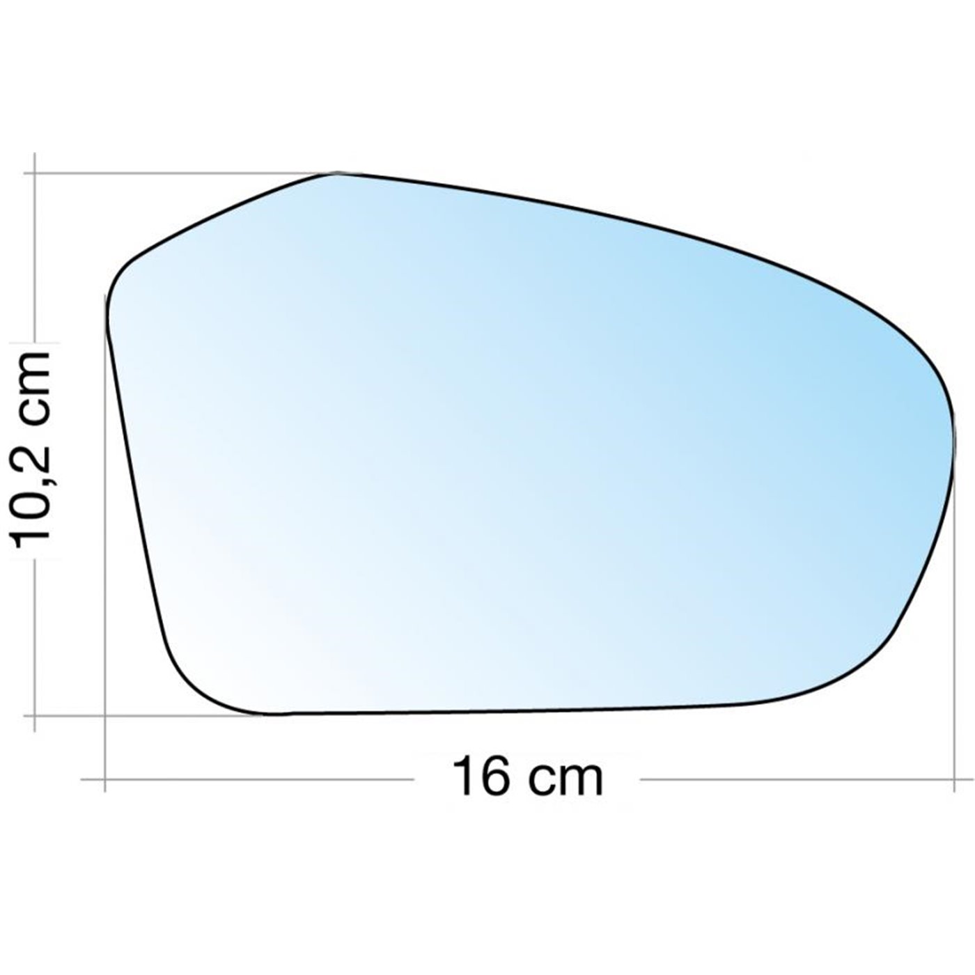 SPECCHIO C/PIASTRA DX CROM. ASF. TERM. MERCEDES CLASSE A 0409, B  0509