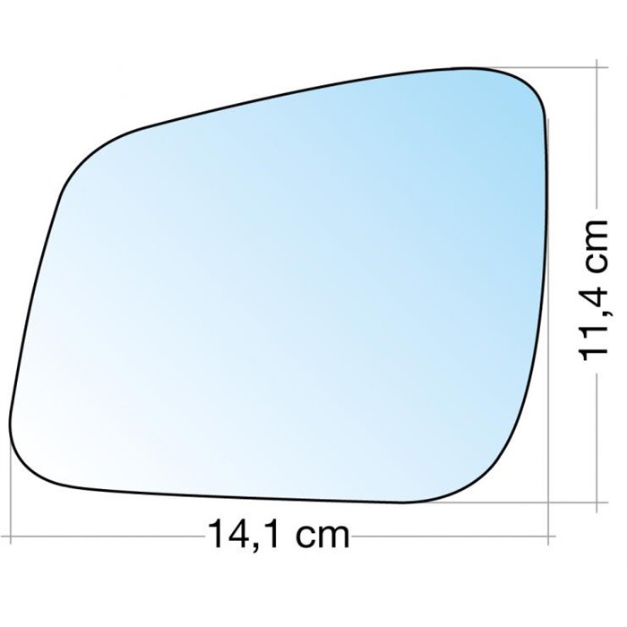 SPECCHIO C/PIASTRA SX CROM. CURVO TERM. MERCEDES CLASSE A 0912, B  09