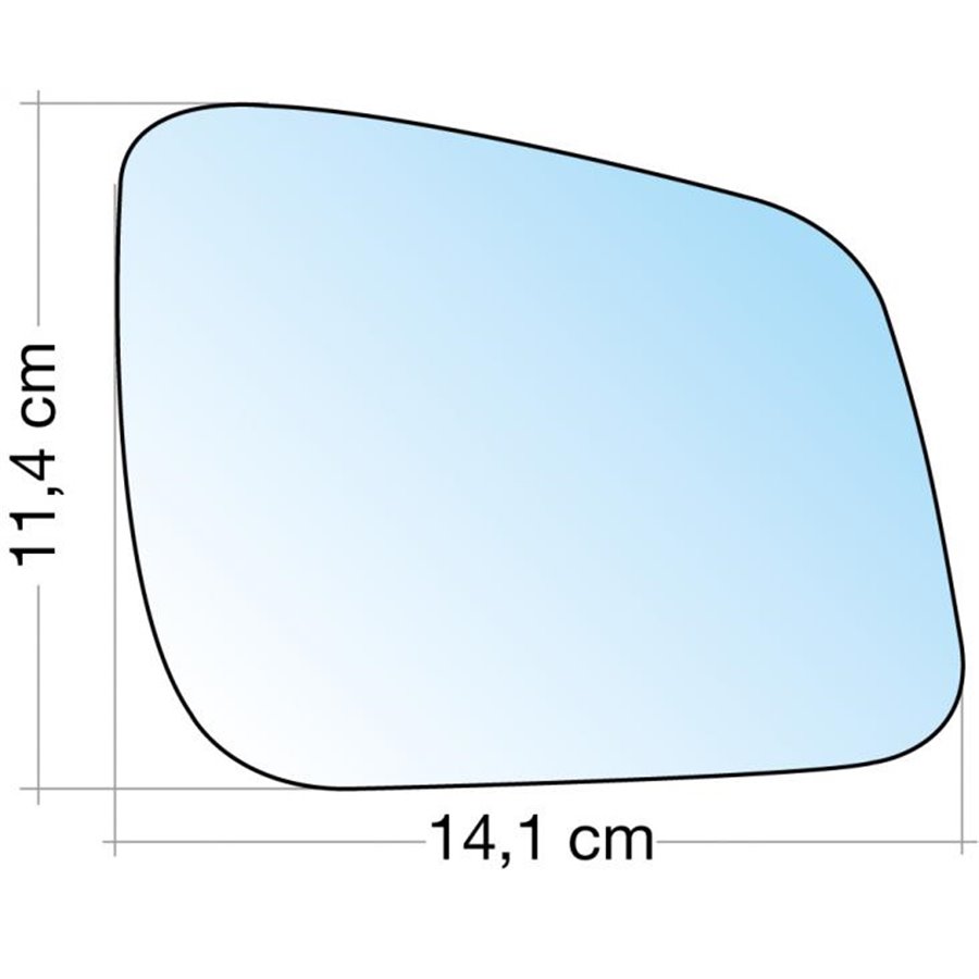 SPECCHIO C/PIASTRA DX CROM. CURVO TERM. MERCEDES CLASSE A 0912, B  09