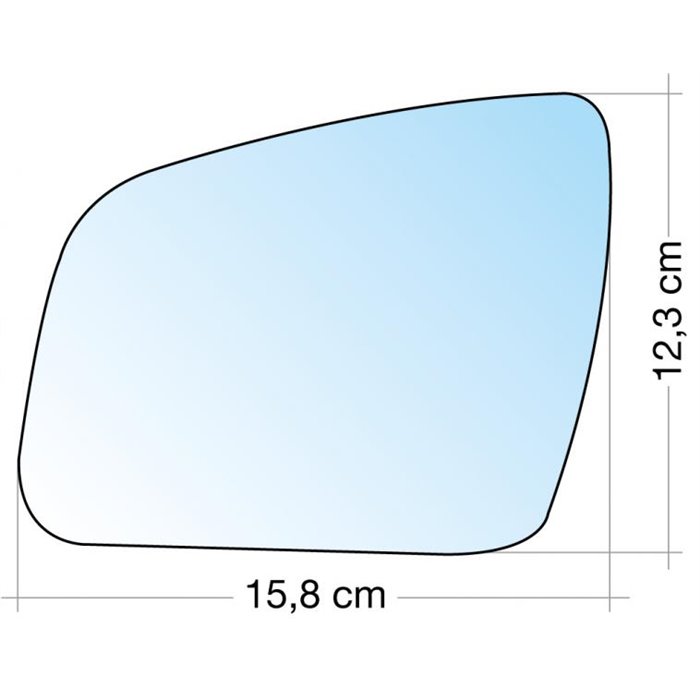 SPECCHIO C/PIASTRA SX CROM. ASF. TERM. MERCEDES CLASSE C 0714