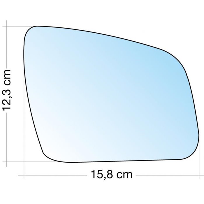 SPECCHIO C/PIASTRA DX CROM. CURVO MERCEDES CLASSE C 0714