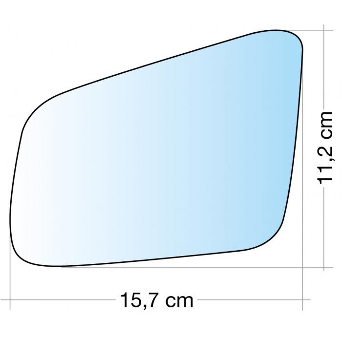 SPECCHIO C/PIASTRA SX CROM. ASF. TERM. MERCEDES CLASSE A 12, C COUPÉ 11, E 09, CLS 10, GLK 08