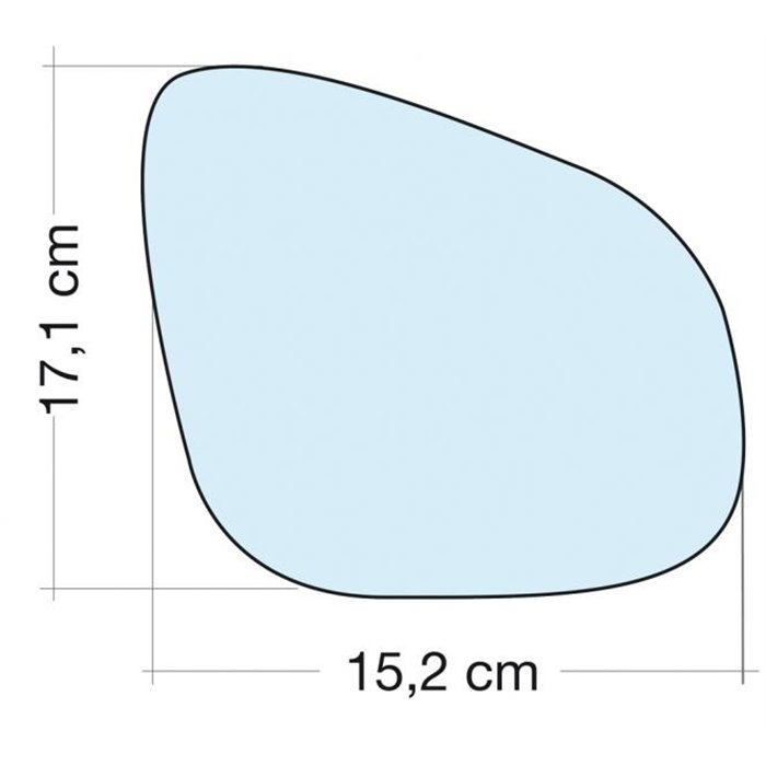 SPECCHIO C/PIASTRA DX CROM. CURVO MERCEDES CITAN