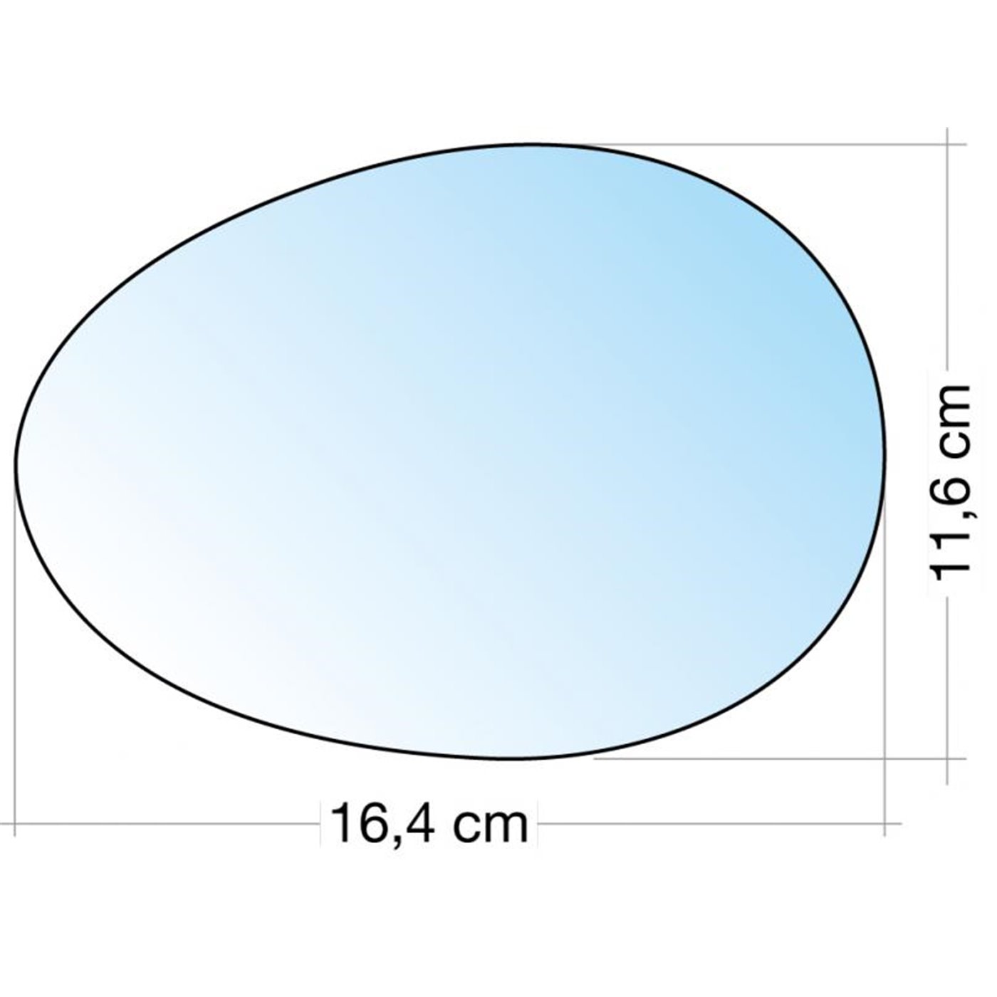 SPECCHIO C/PIASTRA SX CROM. CURVO MINI ONE-COOPER 07