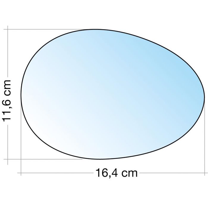 SPECCHIO C/PIASTRA DX CROM. CURVO MINI ONE-COOPER 07