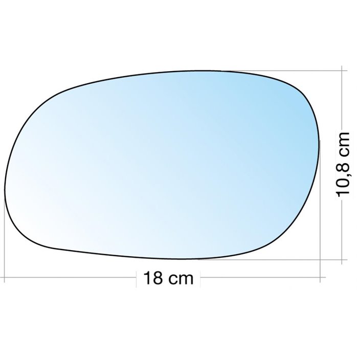 SPECCHIO C/PIASTRA SX CROM. ASF. MITSUBISHI CARISMA 9701