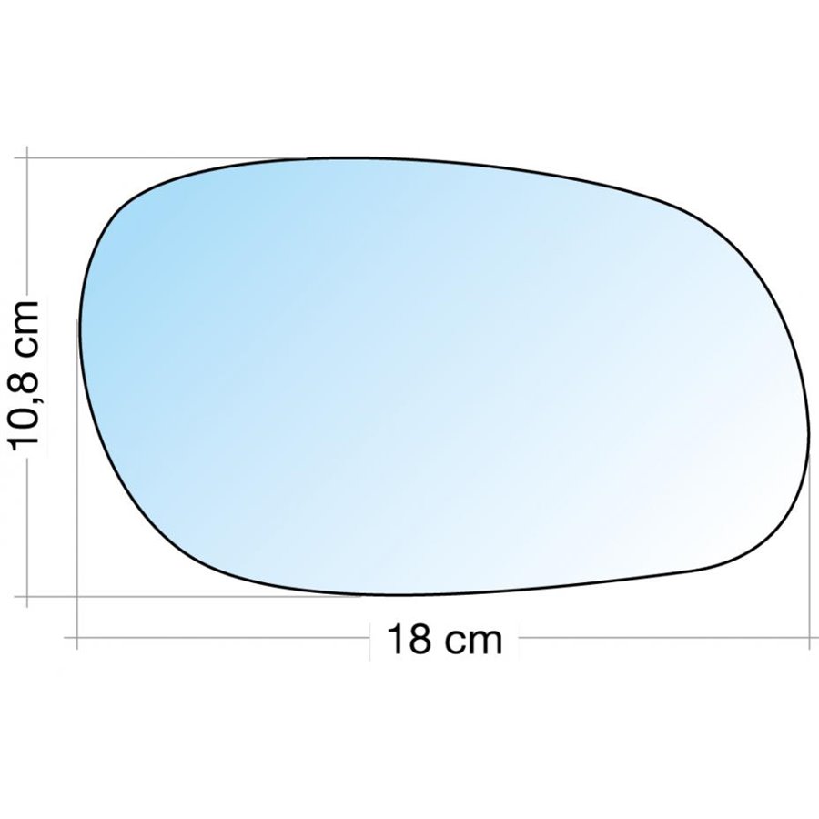 SPECCHIO C/PIASTRA DX CROM. CURVO MITSUBISHI CARISMA 9701