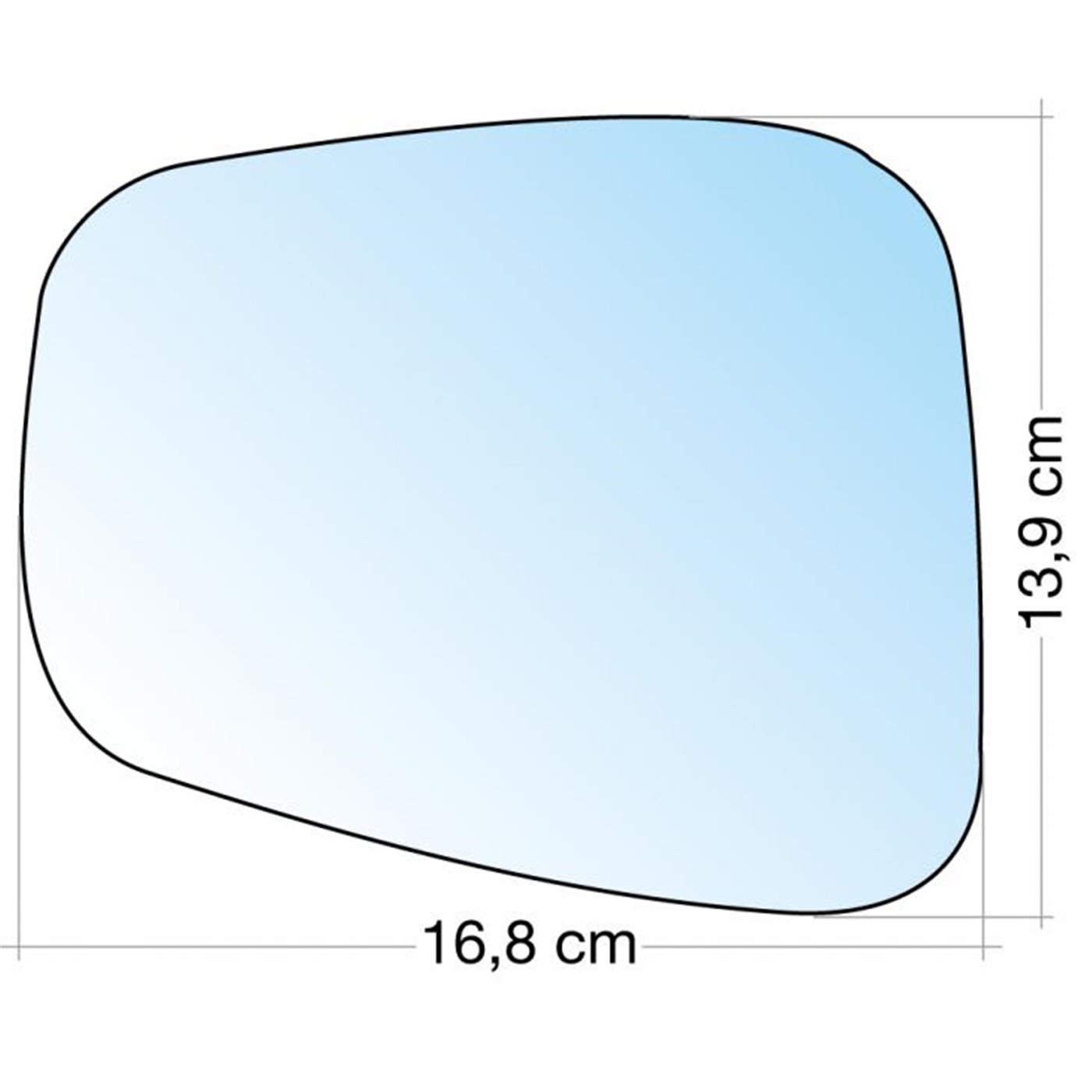 SPECCHIO C/PIASTRA SX CROM. CURVO MITSUBISHI PAJERO PININ KR25