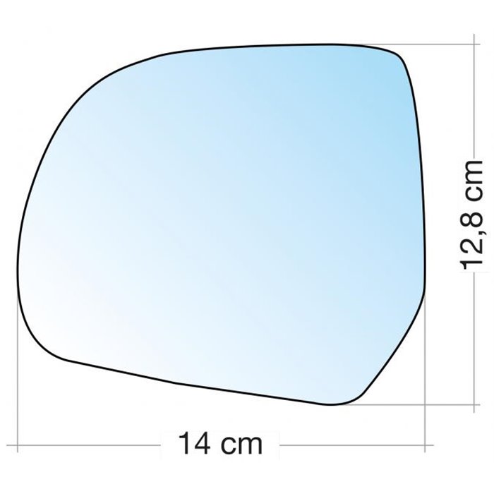 SPECCHIO C/PIASTRA SX CROM. CURVO NISSAN MICRA 10