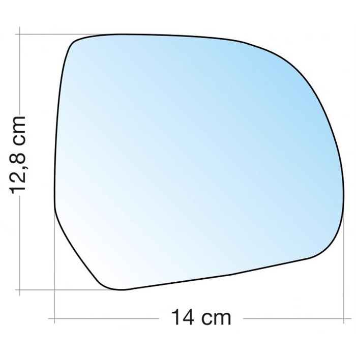 SPECCHIO C/PIASTRA DX CROM. CURVO NISSAN MICRA 10