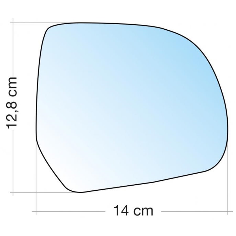 SPECCHIO C/PIASTRA DX CROM. CURVO TERM. NISSAN MICRA 10