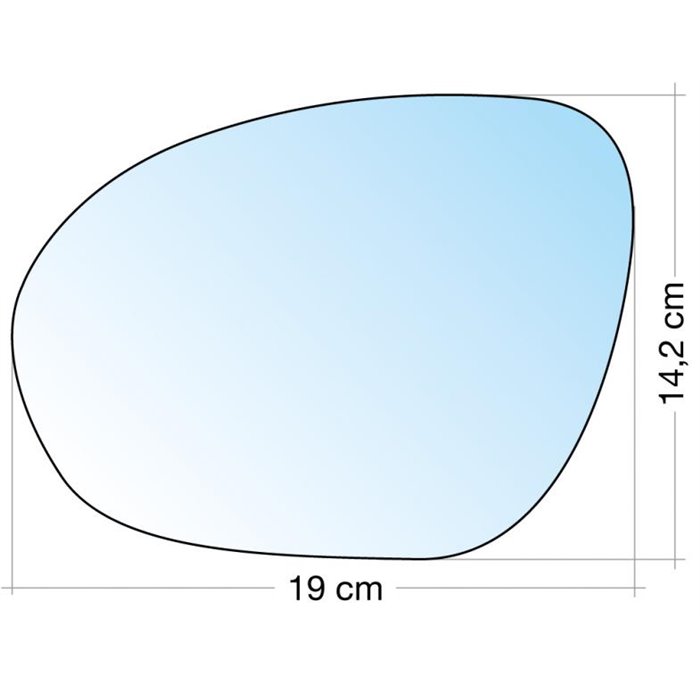 SPECCHIO C/PIASTRA SX CROM. CURVO TERM. NISSAN JUKE 10