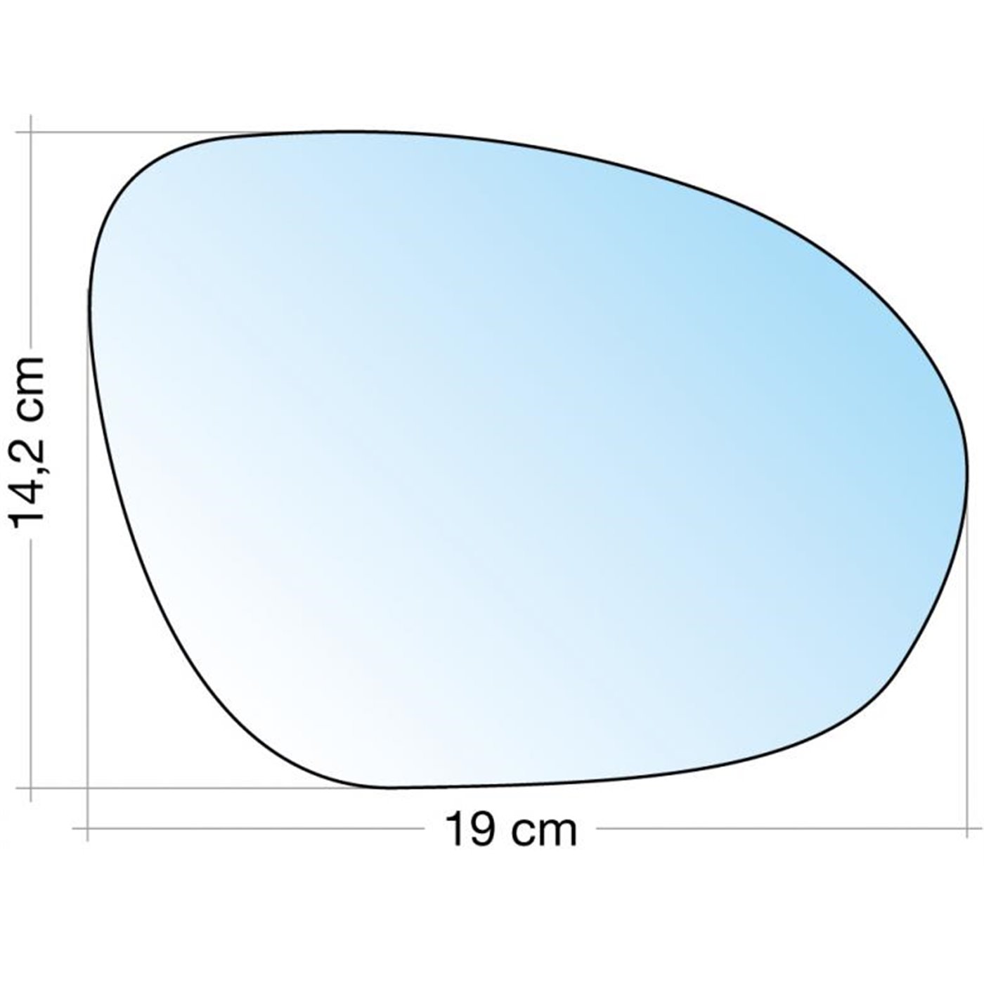 SPECCHIO C/PIASTRA DX CROM. CURVO NISSAN JUKE 10