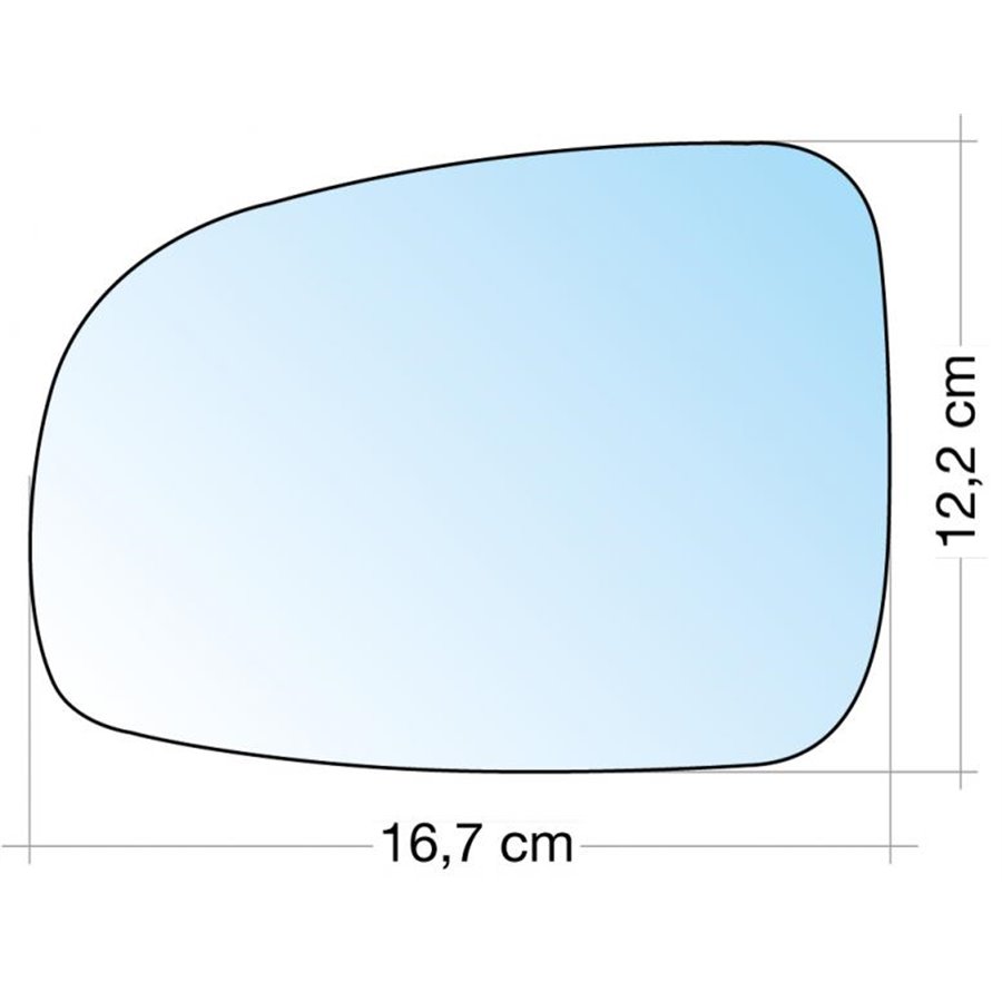 SPECCHIO C/PIASTRA SX CROM CURVO NISSAN NOTE 0613