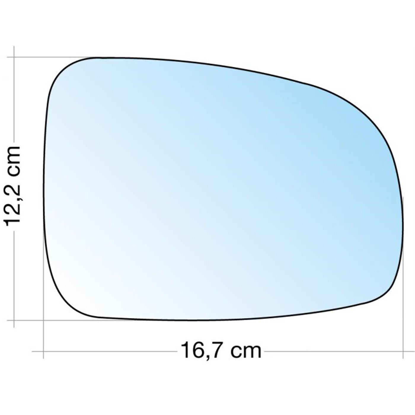 SPECCHIO C/PIASTRA DX CROM CURVO NISSAN NOTE 0613