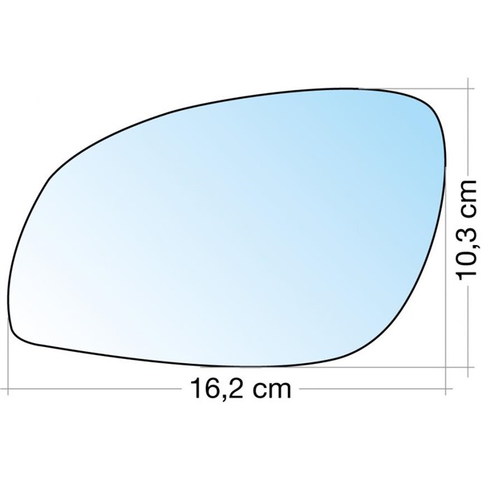 SPECCHIO C/PIASTRA SX CROM. CURVO TERM. OPEL SIGNUM, VECTRA C 02