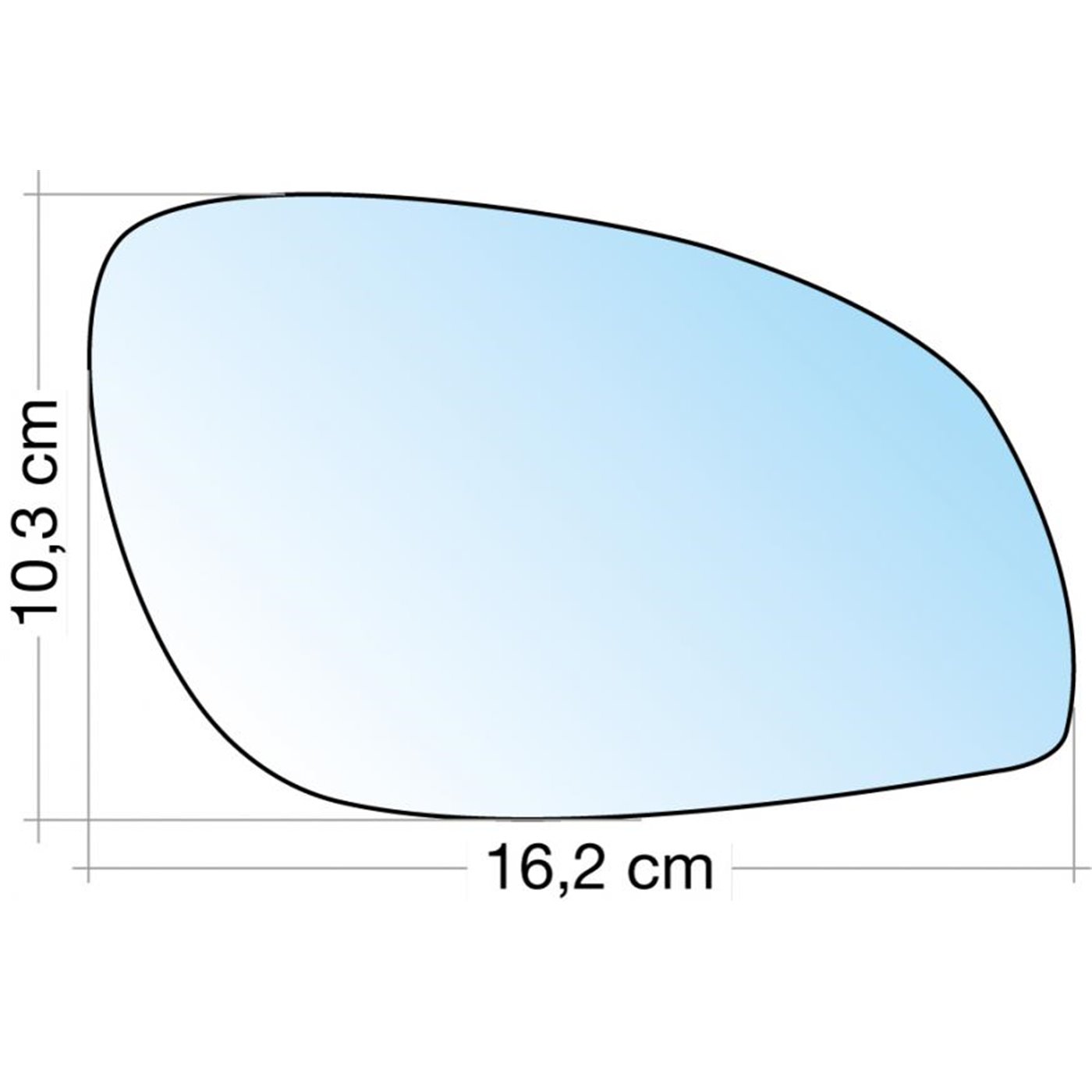 SPECCHIO C/PIASTRA DX CROM. CURVO OPEL SIGNUM, VECTRA C 02