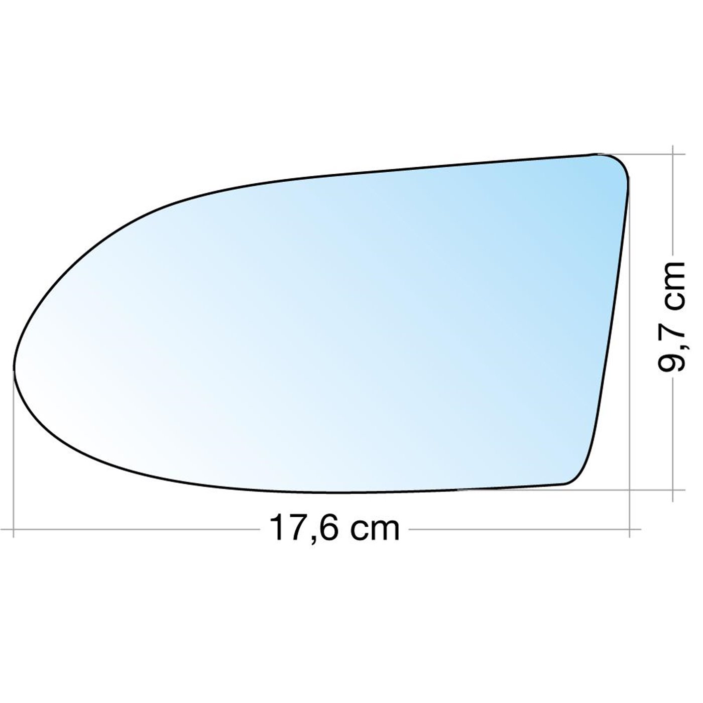 SPECCHIO C/PIASTRA SX CROM. CURVO TERM. OPEL ZAFIRA 05