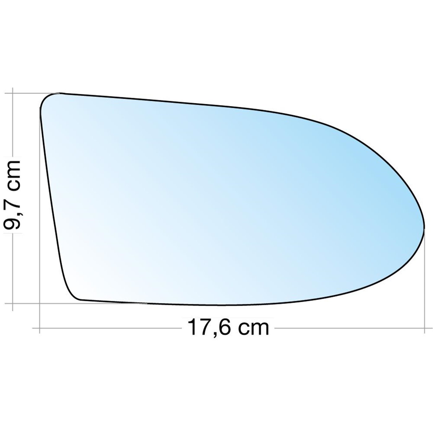 SPECCHIO C/PIASTRA DX CROM. CURVO OPEL ZAFIRA 05