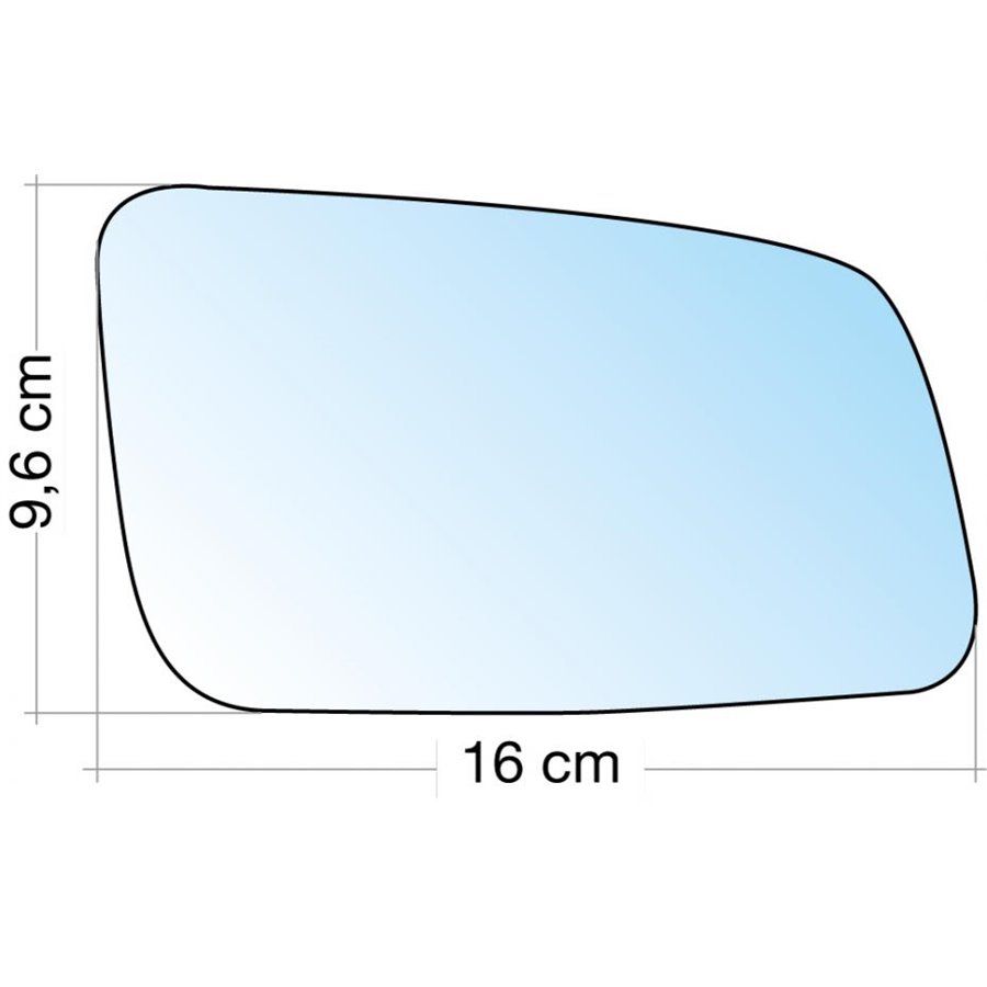 SPECCHIO C/PIASTRA DX CROM. CURVO OPEL ASTRA G 9803