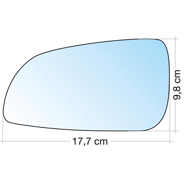 SPECCHIO C/PIASTRA SX CROM. ASF. OPEL ASTRA H 04