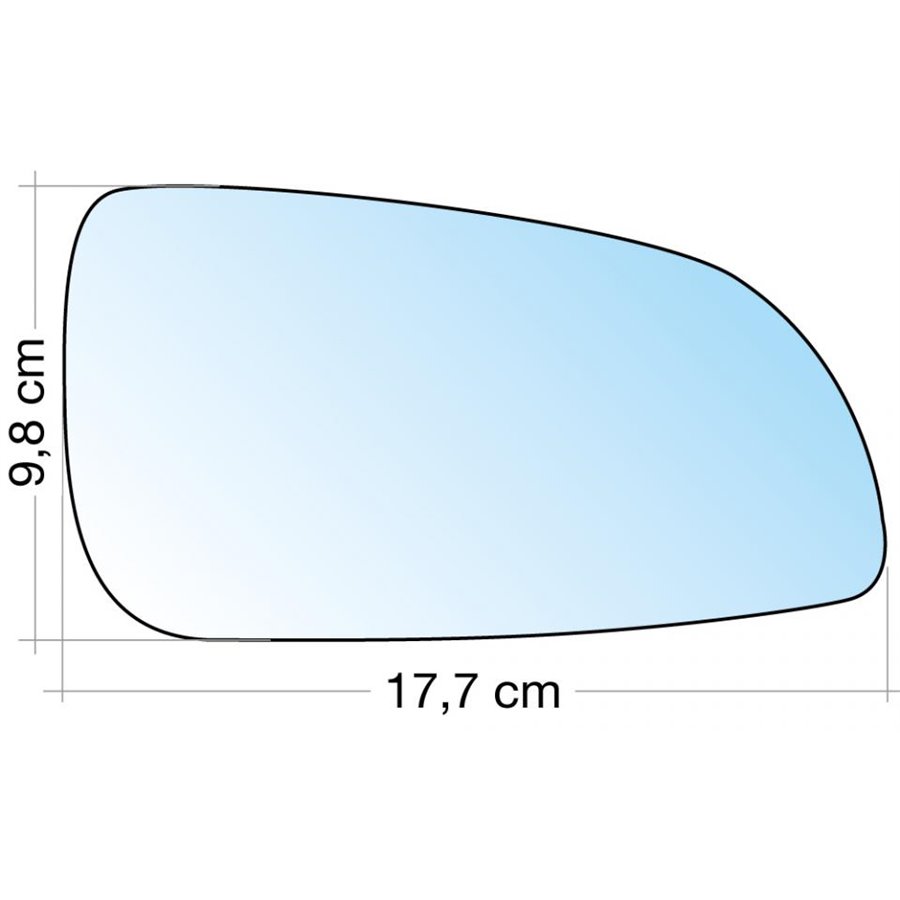 SPECCHIO C/PIASTRA DX CROM. CURVO OPEL ASTRA H 04