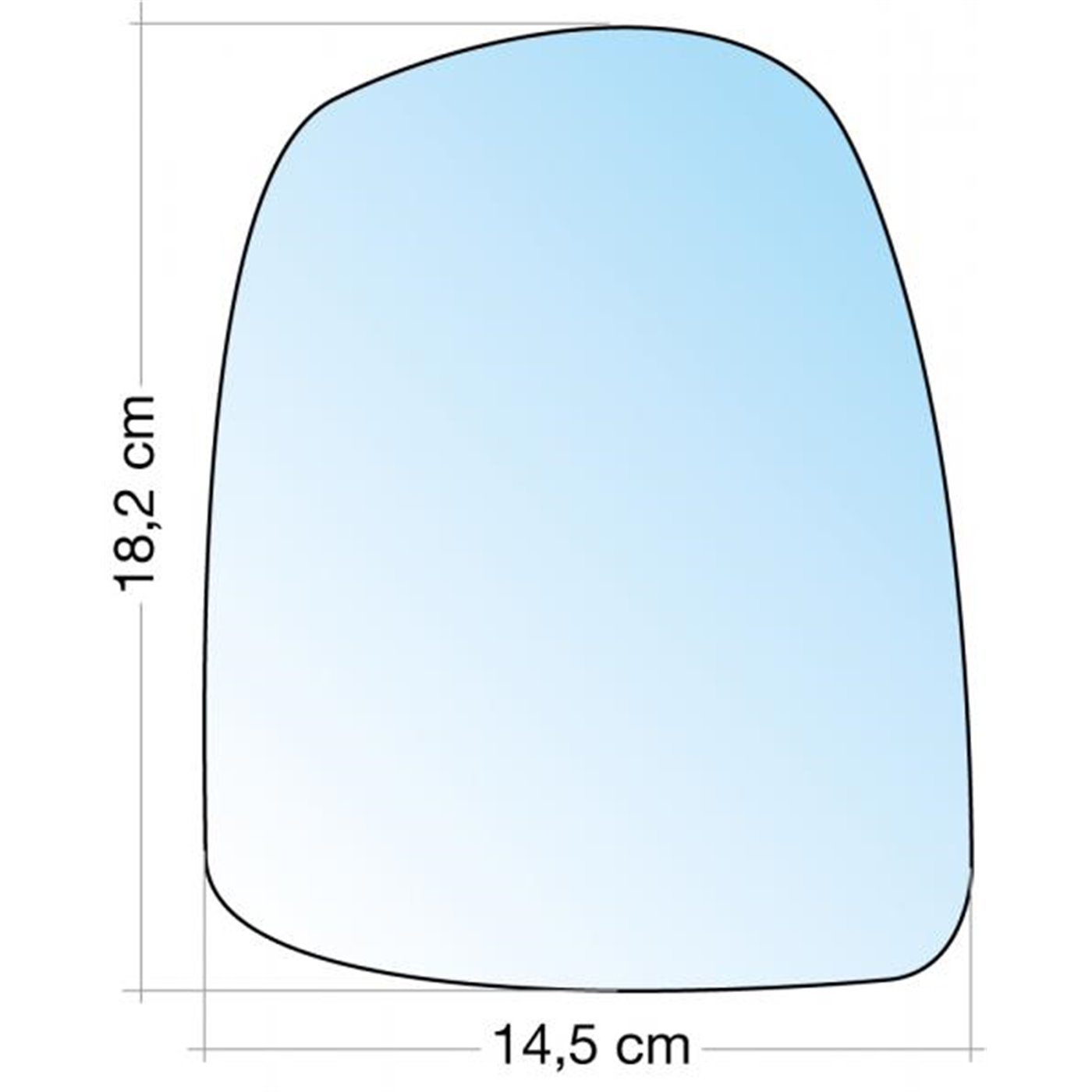 SPECCHIO C/PIASTRA DX CROM. CURVO NISSAN PRIMASTAR-OPEL VIVARO 02-RENAULT TRAFIC 02