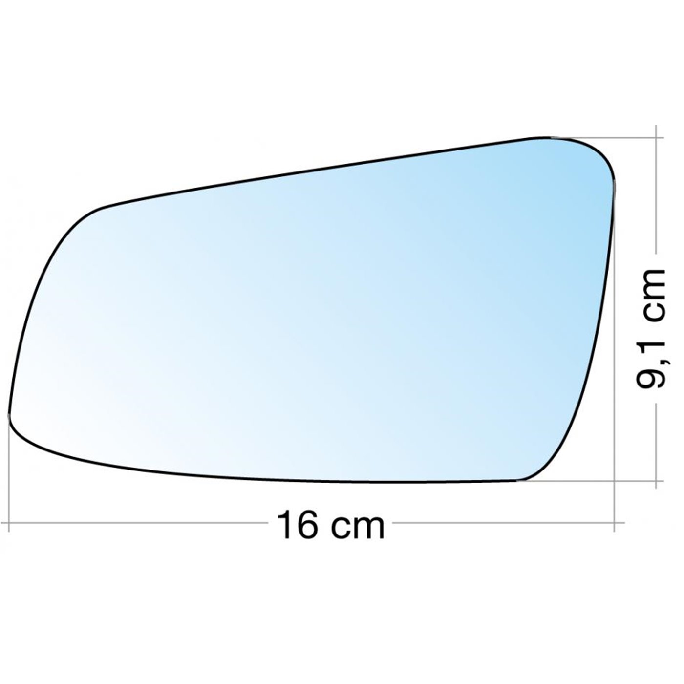 SPECCHIO C/PIASTRA SX CROM. CURVO OPEL ZAFIRA 0510