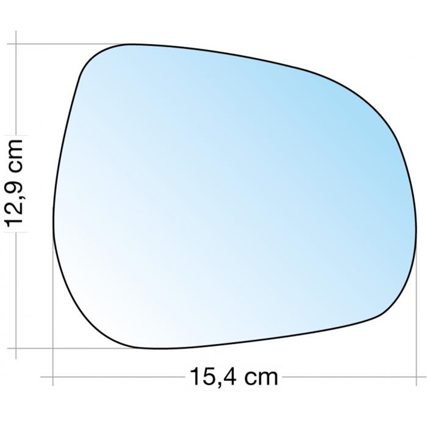 SPECCHIO C/PIASTRA DX CROM. CURVO OPEL AGILA 08-SUZUKI SPLASH