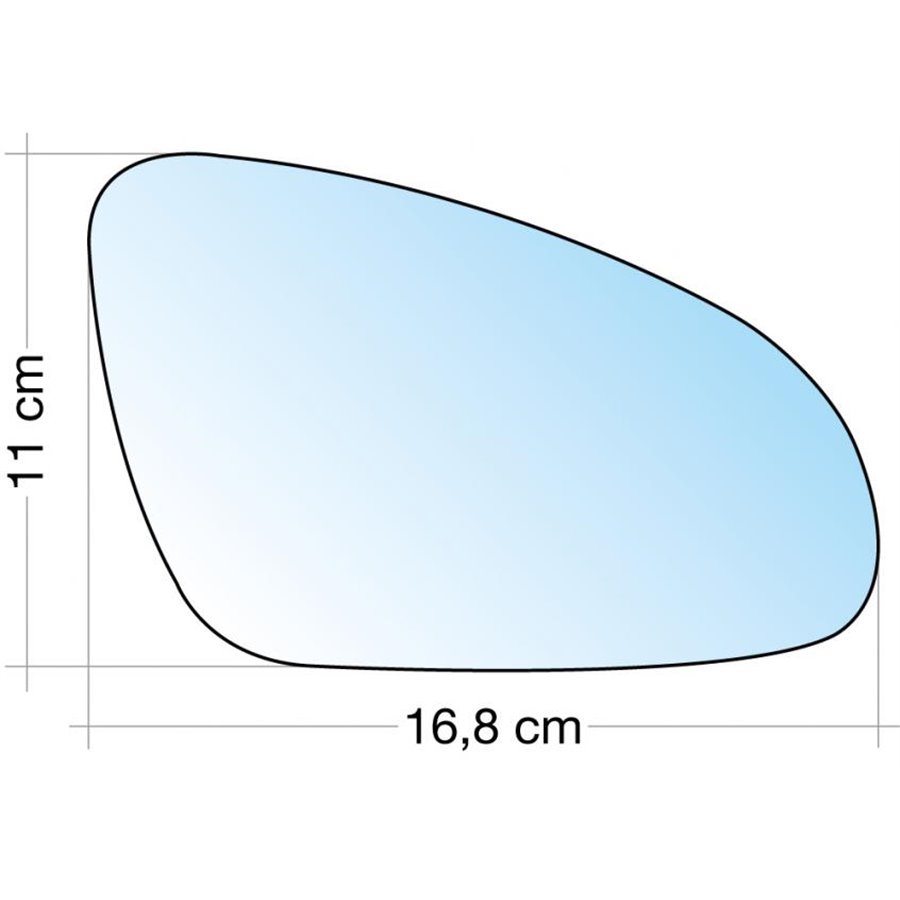 SPECCHIO C/PIASTRA DX CROM. CURVO OPEL ASTRA J 09