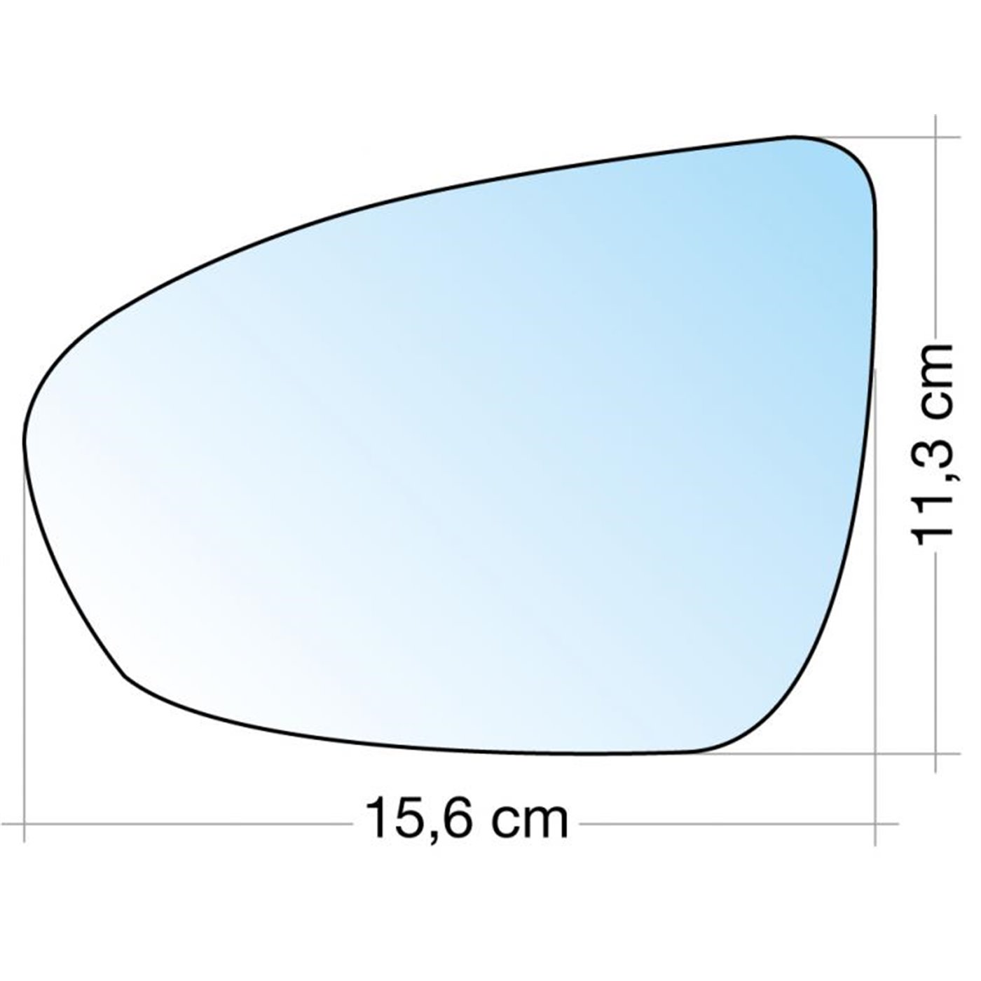 SPECCHIO C/PIASTRA SX CROM. ASF. TERM. OPEL MERIVA 10