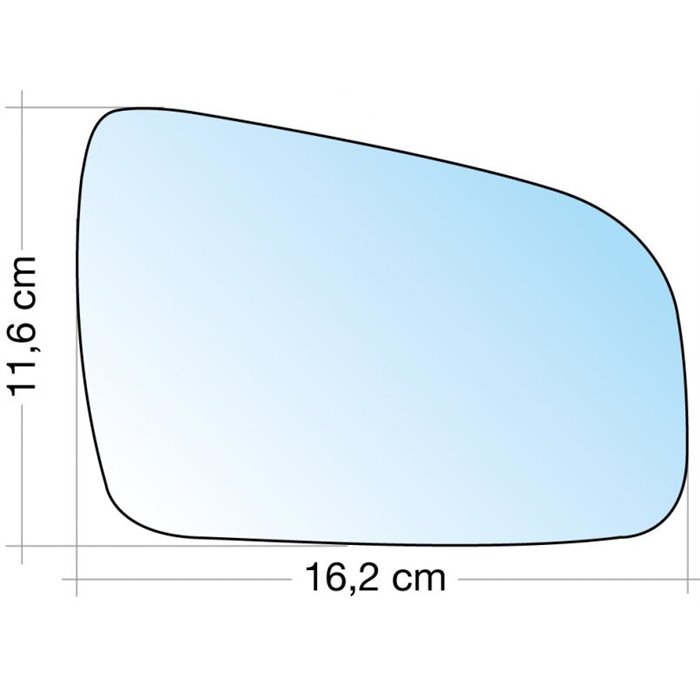 SPECCHIO C/PIASTRA DX CROM. CURVO OPEL ZAFIRA 10 (NO TOURER)