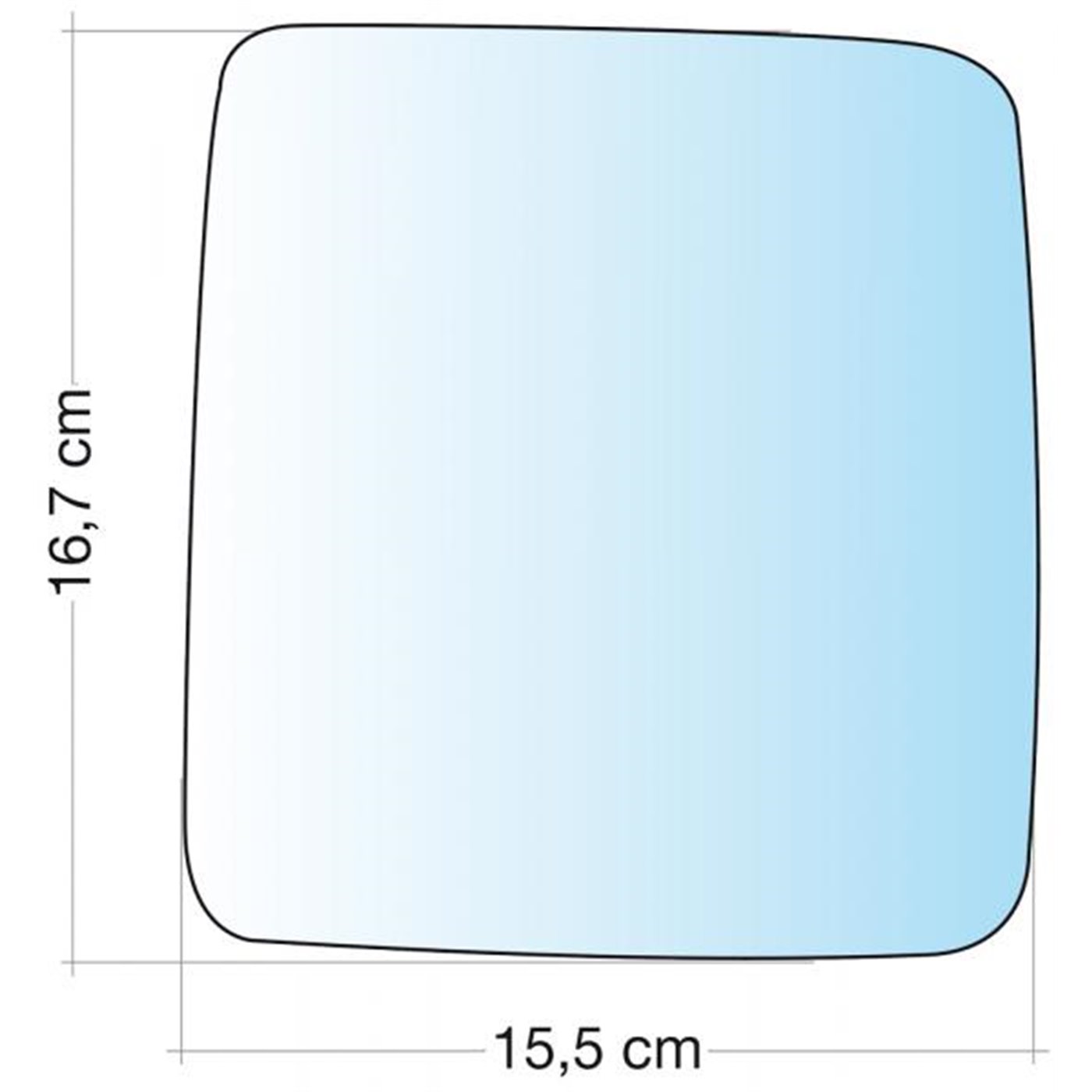 SPECCHIO C/PIASTRA DX CROM. CURVO OPEL COMBO 0211