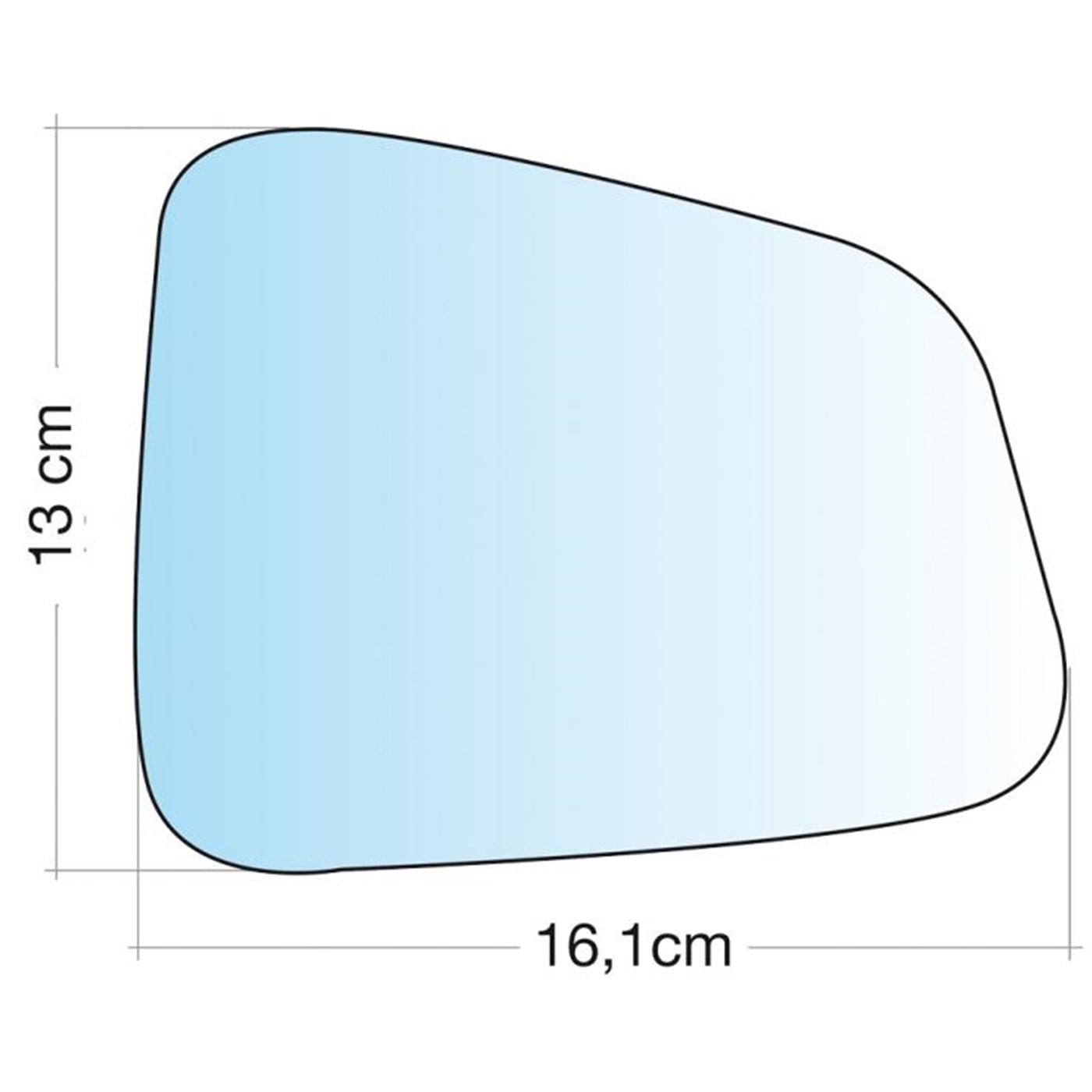 SPECCHIO C/PIASTRA DX CROM. CURVO OPEL MOKKA