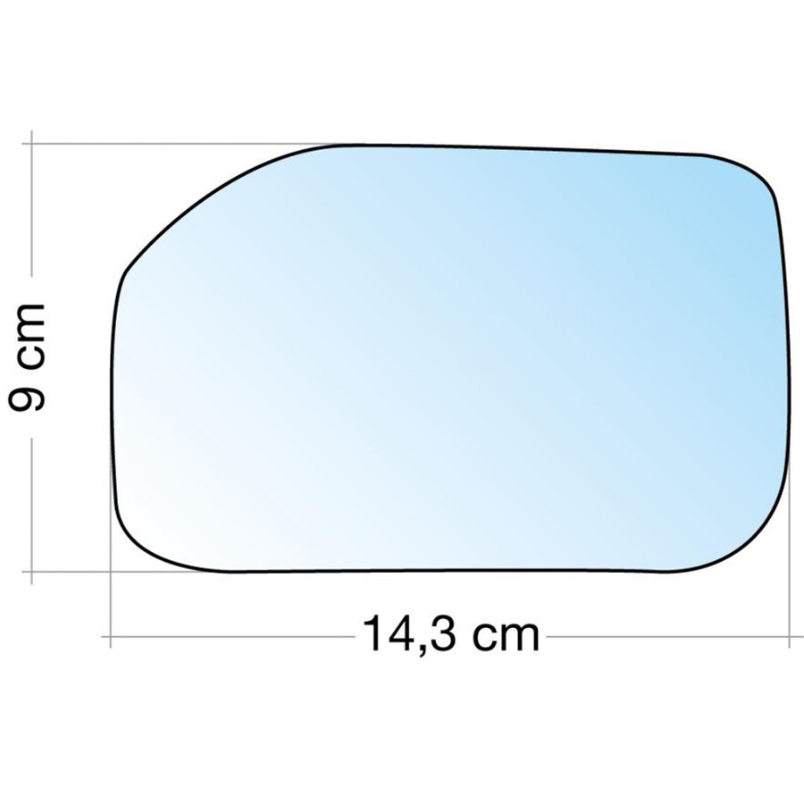 SPECCHIO C/PIASTRA DX CROM. CURVO PEUGEOT 106 (MECCANICO)