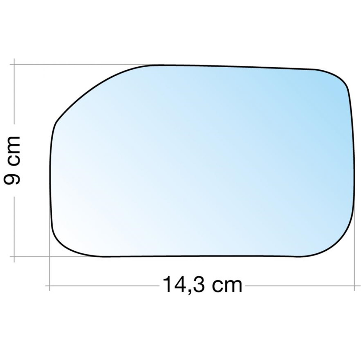 SPECCHIO C/PIASTRA DX CROM. CURVO PEUGEOT 106 (MECCANICO)