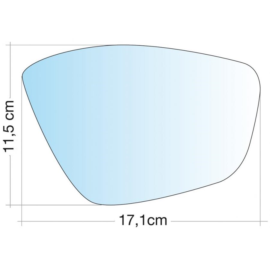 SPECCHIO C/PIASTRA DX CROM CURVO TERM 208 12 - 308 13