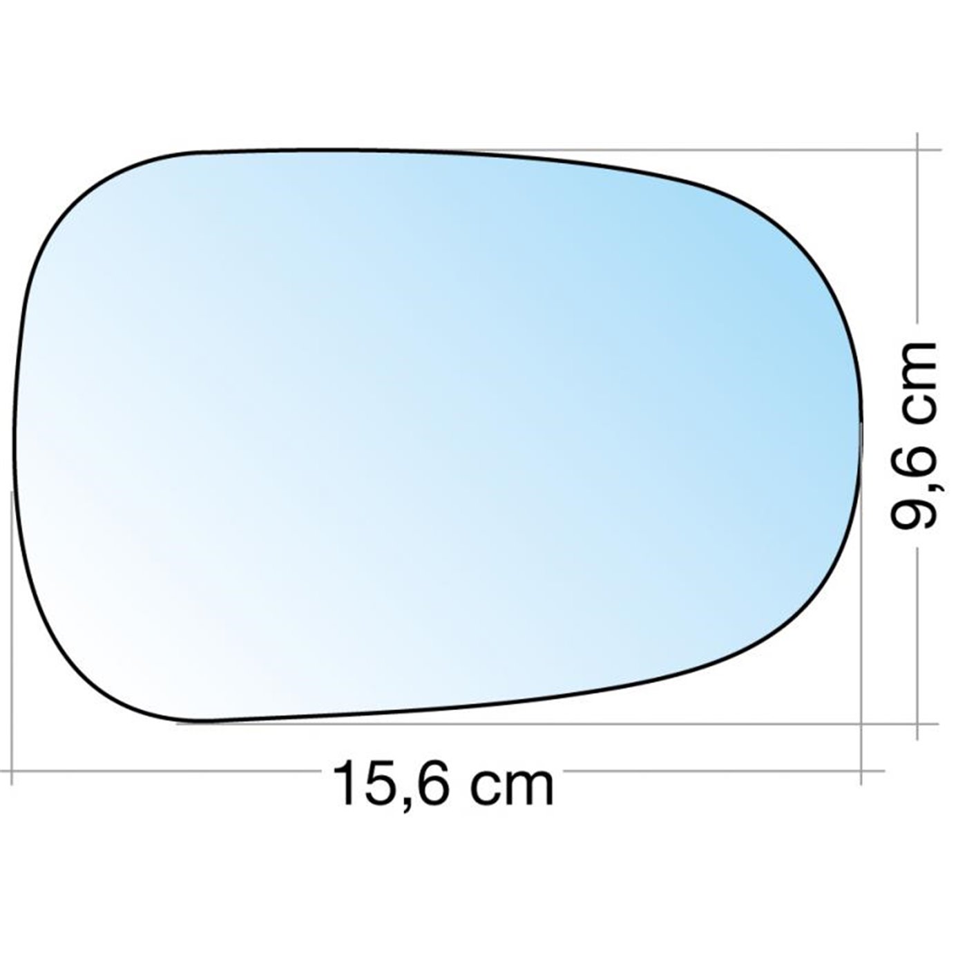 SPECCHIO C/PIASTRA SX-DX CROM. CURVO TERM. DACIA LOGAN BERLINA-NISSAN MICRA 0310-RENAULT CLIO 9497, CLIO II 9811, MEGANE I 95, S