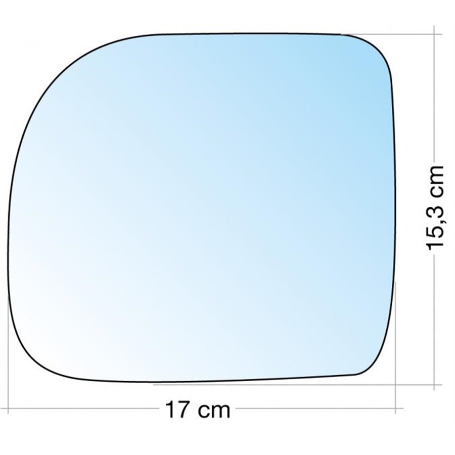 SPECCHIO C/PIASTRA SX CROM. ASF. RENAULT ESPRESS 95, KANGOO 02