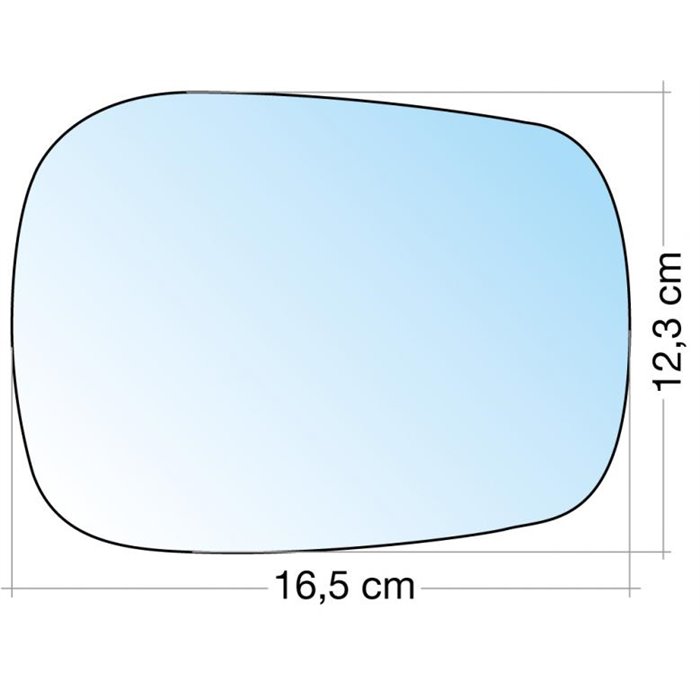 SPECCHIO C/PIASTRA SX-DX CROM. CURVO TERM. NISSAN KUBISTAR-RENAULT KANGOO 0307, SCENIC 4X4