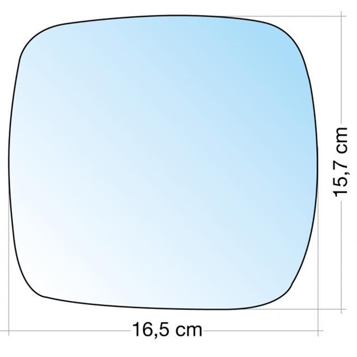 SPECCHIO C/PIASTRA SX-DX CROM. CURVO RENAULT KANGOO 08